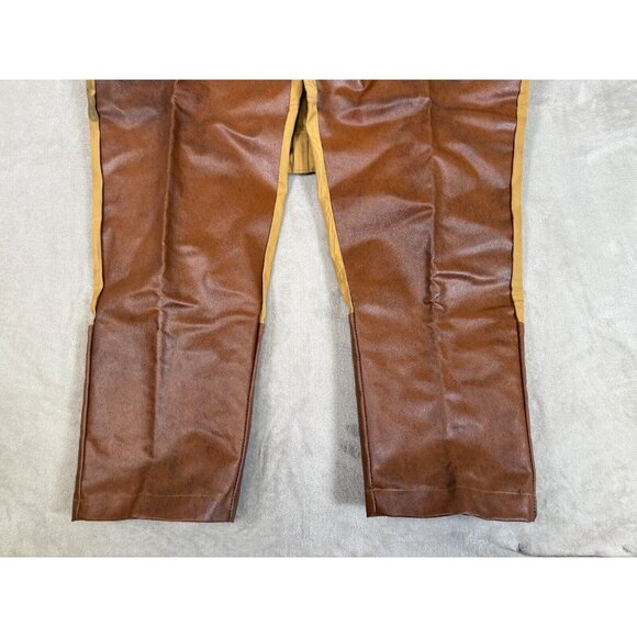 VINTAGE 'CHIEF' HUNTING PANTS/TROUSERS! BROWN VINYL FRONT & TRIM! USA! 28 x 29 - Picture 6 of 11